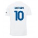Günstige Inter Milan Lautaro Martinez #10 Auswärts Fussballtrikot 2023-24 Kurzarm